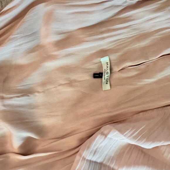 HALSTON HERITAGE Pleated Georgette Dress - Picture 2 of 3